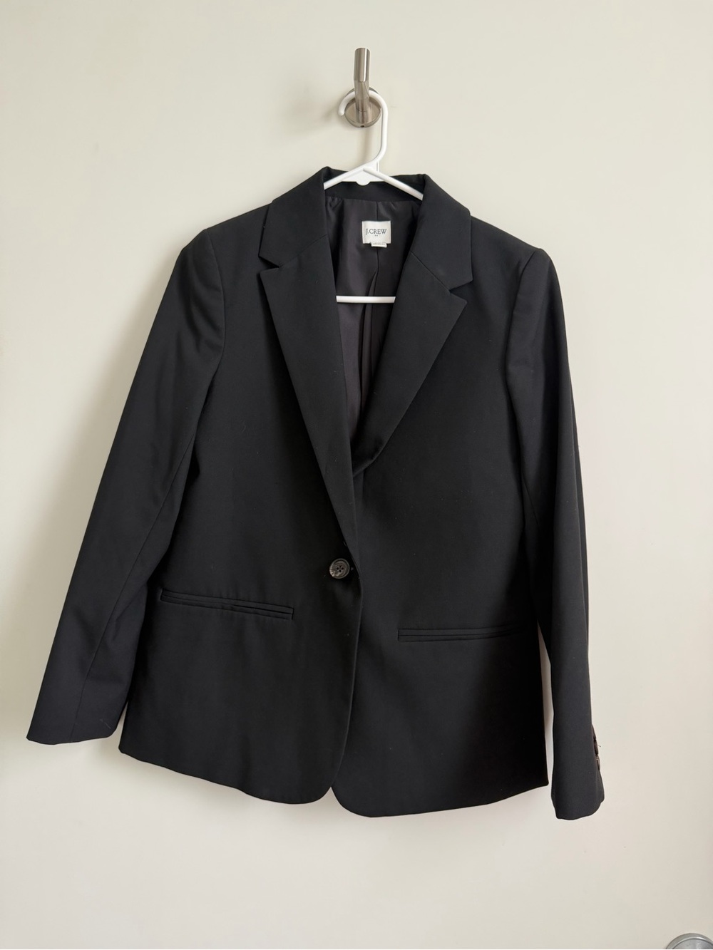 J. Crew Black Tailored Single-Button Blazer